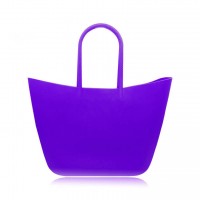 Custom Logo Jelly Candy Women Shopping Bag Waterproof Swimming Bag Silicone Rubber Beach Tote Bag