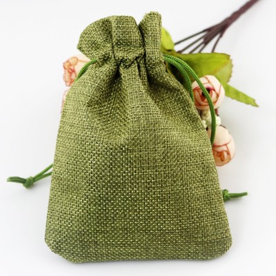 customized cheap jute fabric small bag