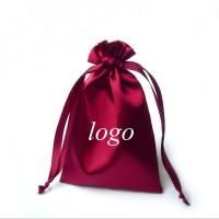 Custom Logo  Elegant Drawstring Satin Hari Bag