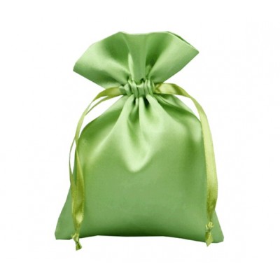 Custom Wholesale Silk Fabrics Drawstring Bag Satin Pouch