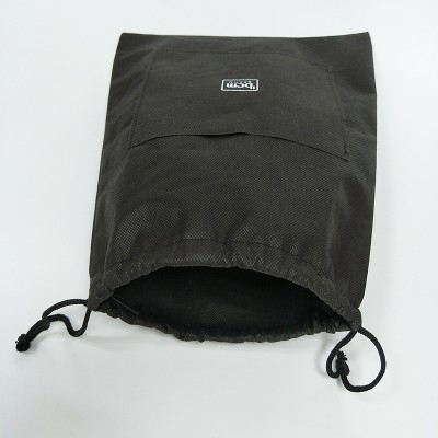 OEM Elegant Black Large Drawstring Nonwoven bags