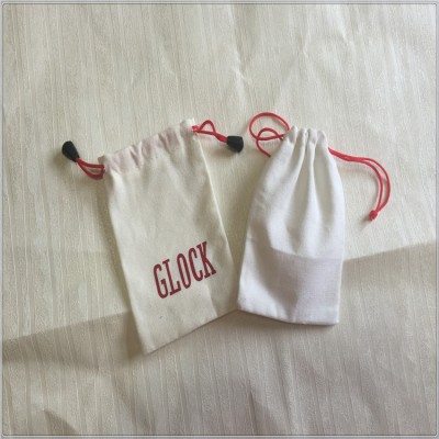 wholesale white fabric canvas drawstring small bag